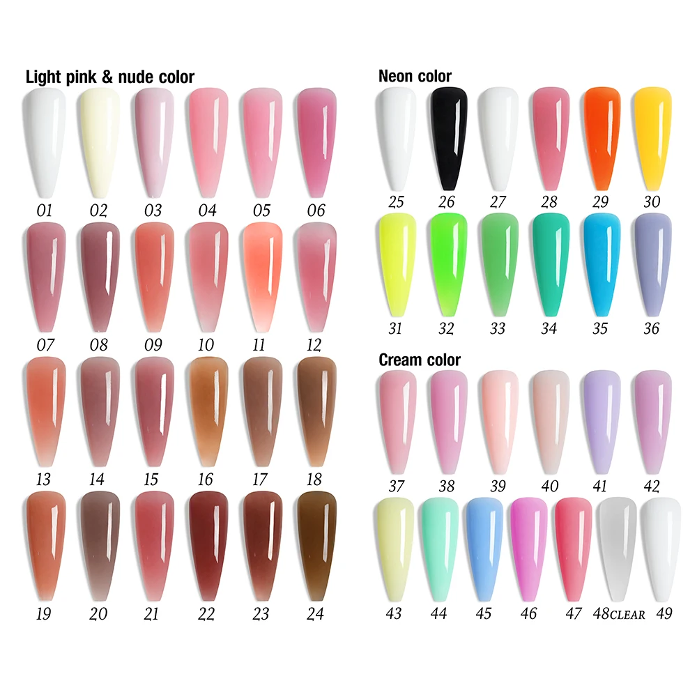 1Kg Color Acrygel Wholesale Private Label UV Gel Polis Acrylic Poligel Nail Extension Poly Gel