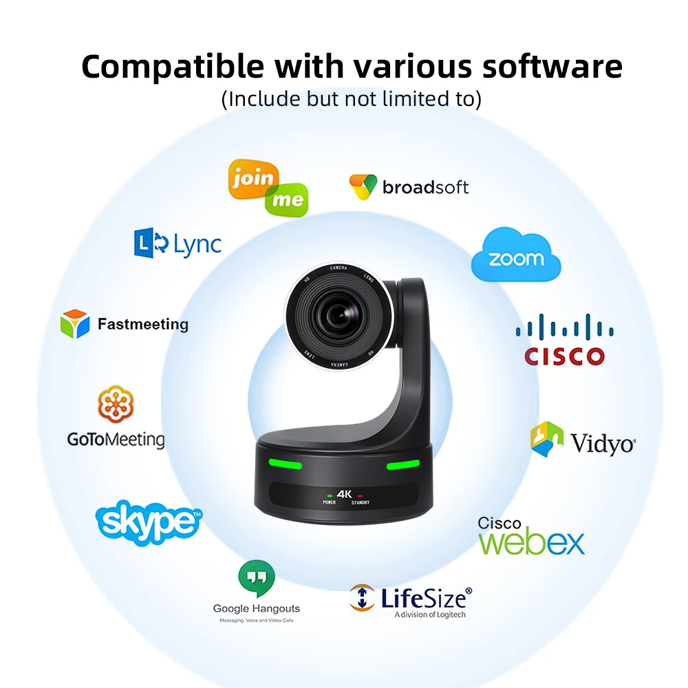 Factory Price Customized 4K Ultra HD Camera 20X Optical Zoom Support Tally Light for Broadcast