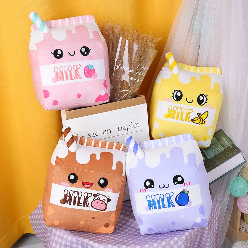 XRH Squishy Milk Box 25CM Kawaii Soft Squishies Plush Bedtime Toys Carton Squeeze Slow Rising Charms Decompress Toy for Kids
