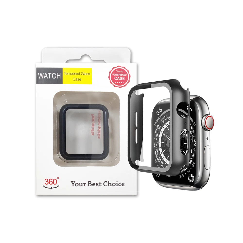 Закаленное стекло для Apple Watch, Защита экрана для Apple Watch, 45 мм, серия 7, 6, 5, стекло