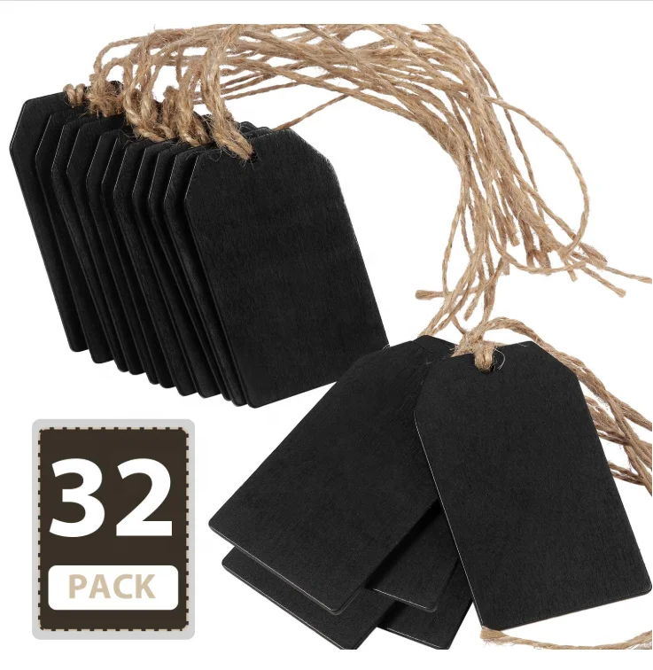 Customized Personalized Deal Price Tags Mini Message Tags Chalkboard Signs Wooden Chalkboard Tags Hanging Chalkboard Labels