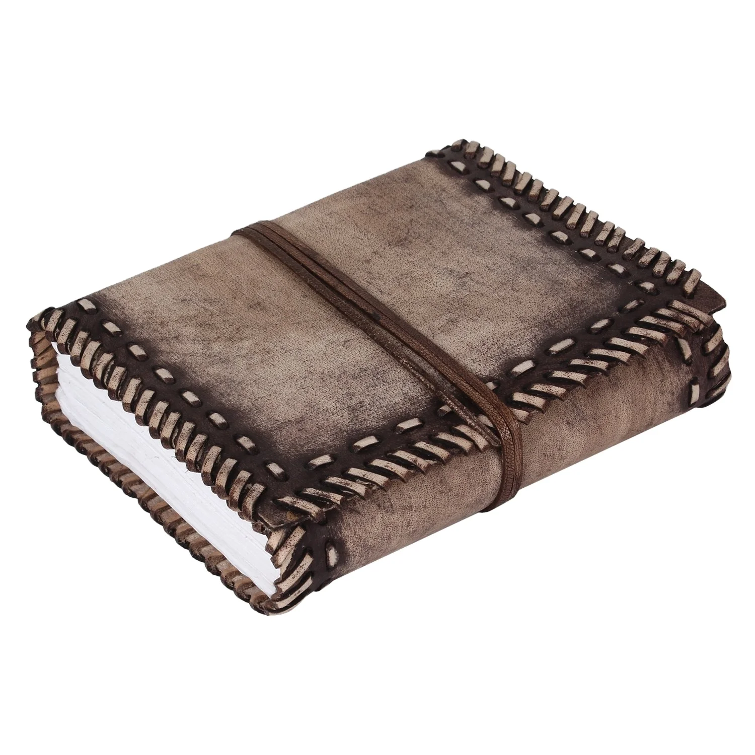Wholesale Embossed Blank Handmade Vintage Travelers Writing Genuine Leather Cover Notebook Journal for gifting him or her