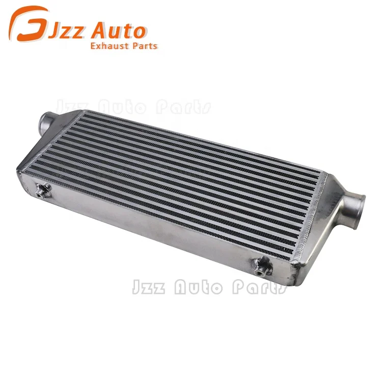 JZZ Auto spare parts aluminum car universal intercooler radiator 63mm inlet 63mm outlet