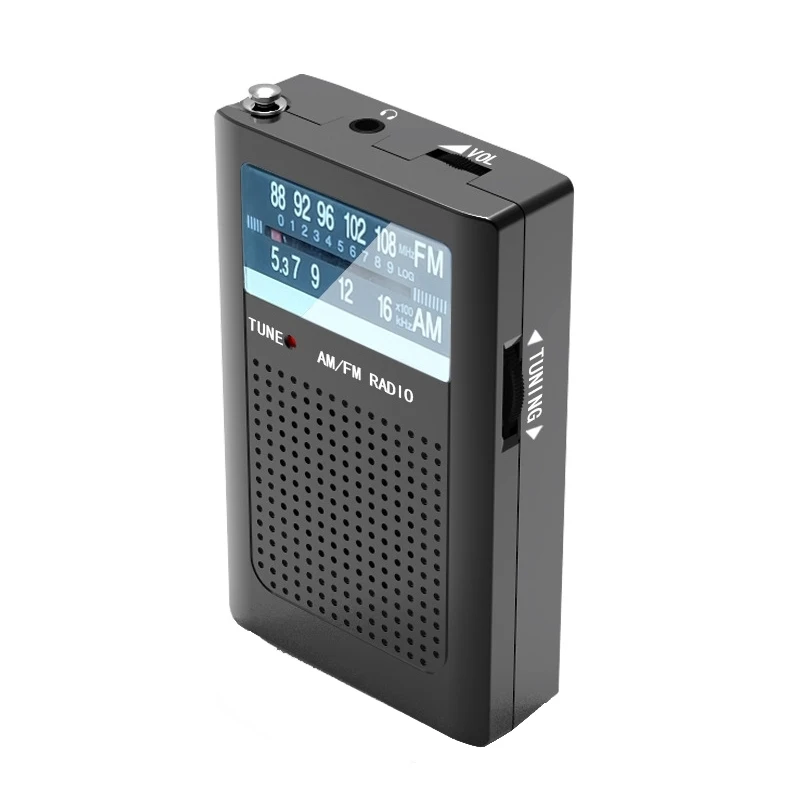 OEM ODM ABS Small FM/AM Pointer Frequency Adjustment Radios With Built-in Antenna Pocket Retro Radio Support Headphone