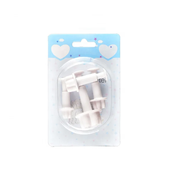 4Pcs Plastic Five-petaled Plum Blossom Shaped Cookie Cutter Mold Custom Available