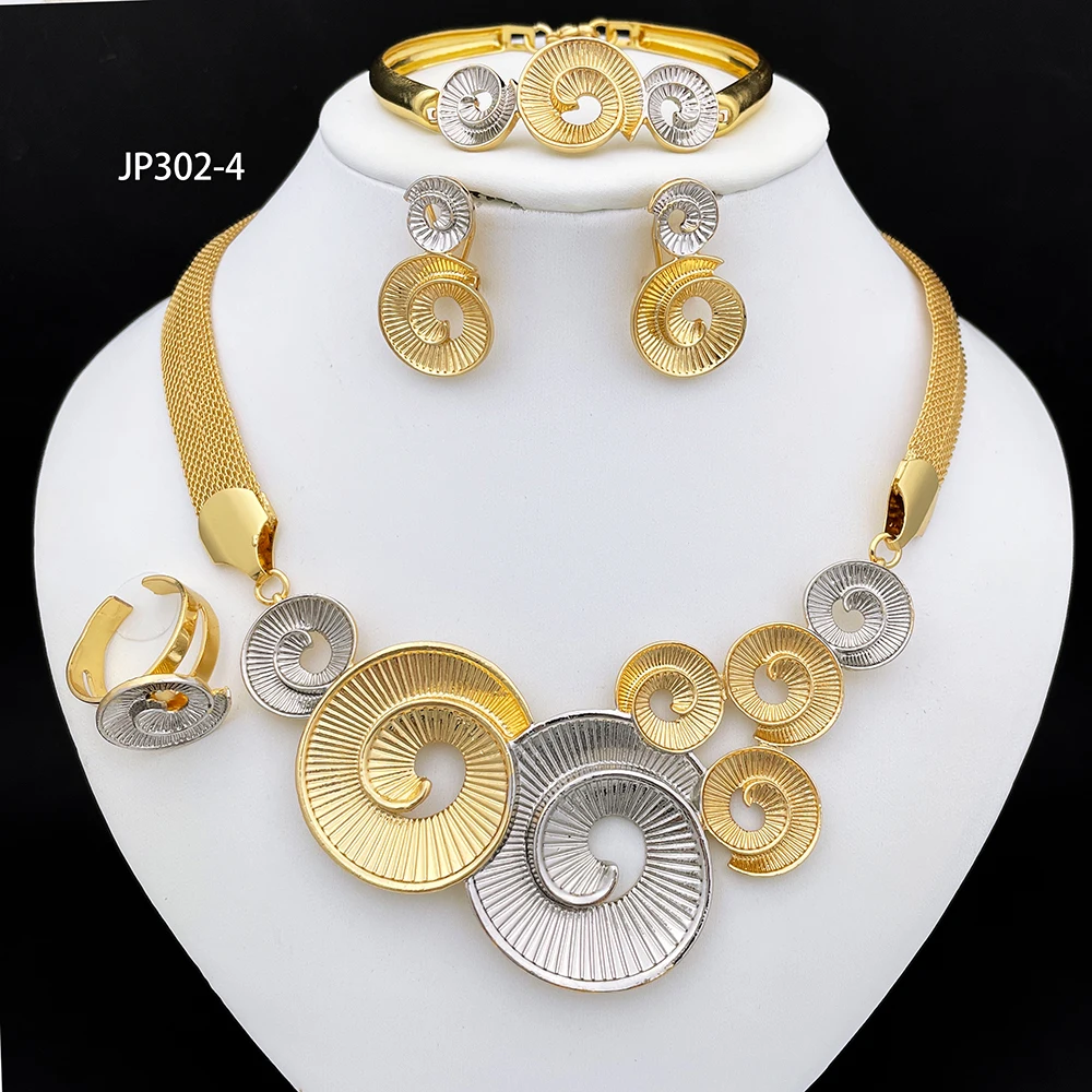 Juepei jewelry original design with rings of happiness luxury italian jewelry sets european and american jewelry sets