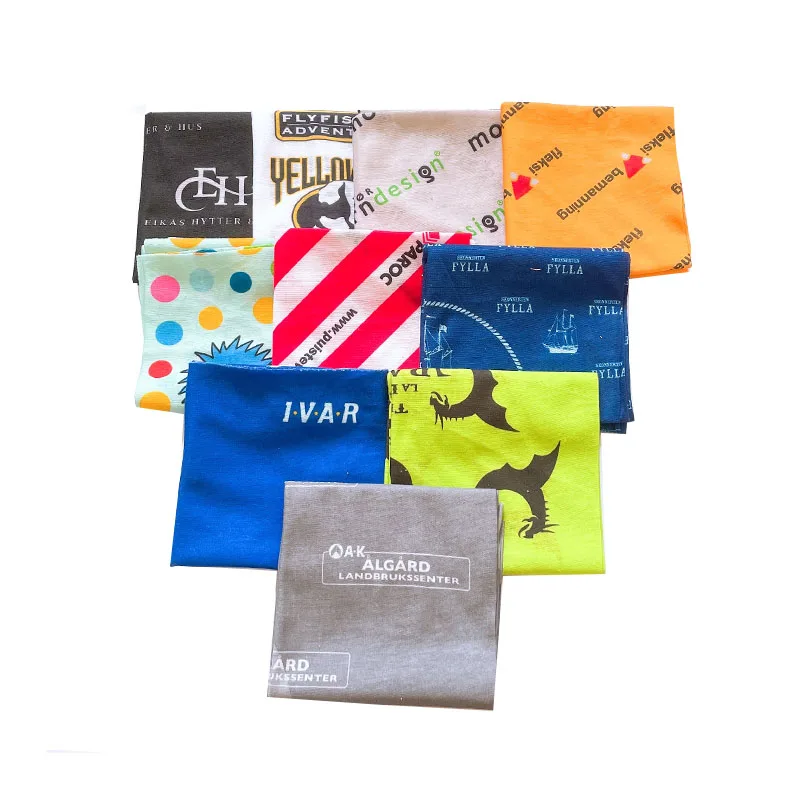 Wholesale custom design printed logo buffs seamless tube tubular bandana scarf face cover neck gaiter for sports