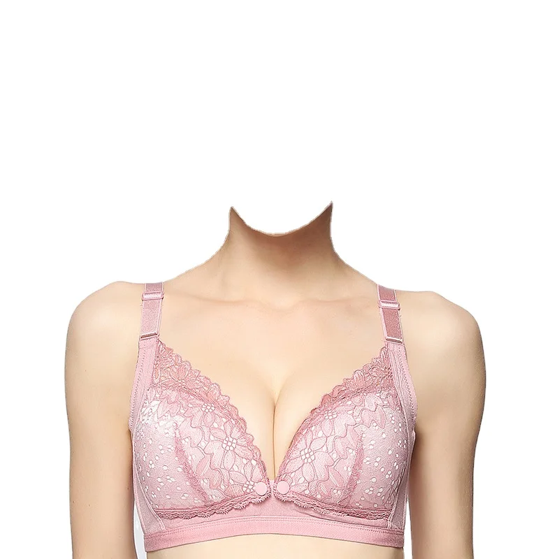 Wire Free Lace Cotton Maternity Nursing Bra Pregnancy Breast Feeding Underwear Adjusted Bra Underwear For Women