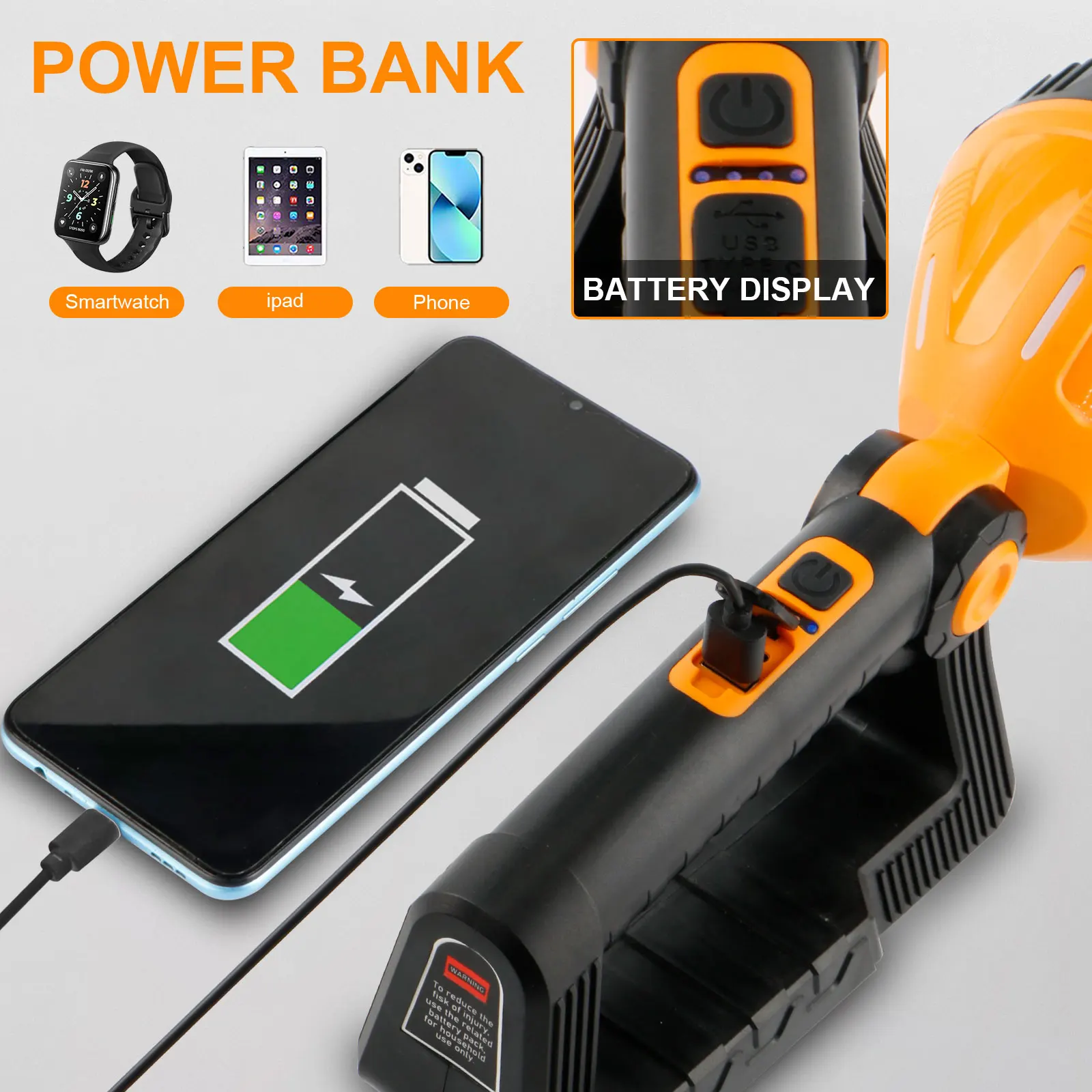 Portable Outdoor LED Hand Lights USB Rechargeable Lantern Flashlight Emergency LED High Lumen Rotatable Lamp For Camping Working
