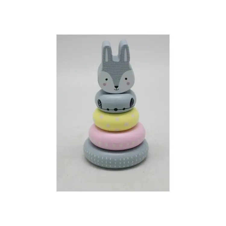 
Baby Kids Learning Educational Toys Bunny Stacking Ring Tower Stapelring Blocks Baby Toys 