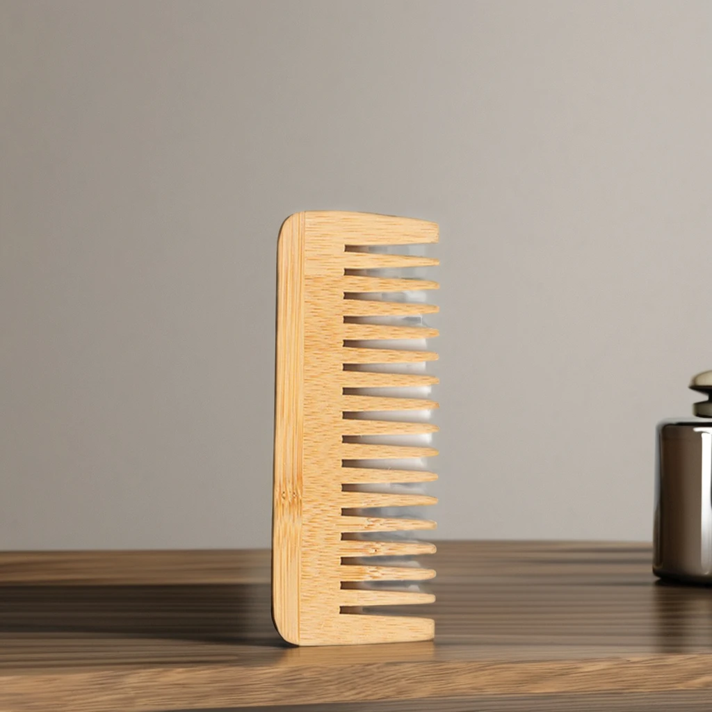 Best selling comfortable wooden bamboo comb, natural beard brush comb for family hotel travel and salon use