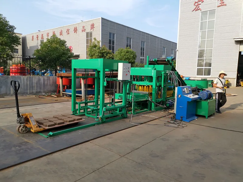 QTJ4-18 Fully Automatic Block Production Line Hydraulic Concrete Paver Block Machine Cement Hollow Brick machine price