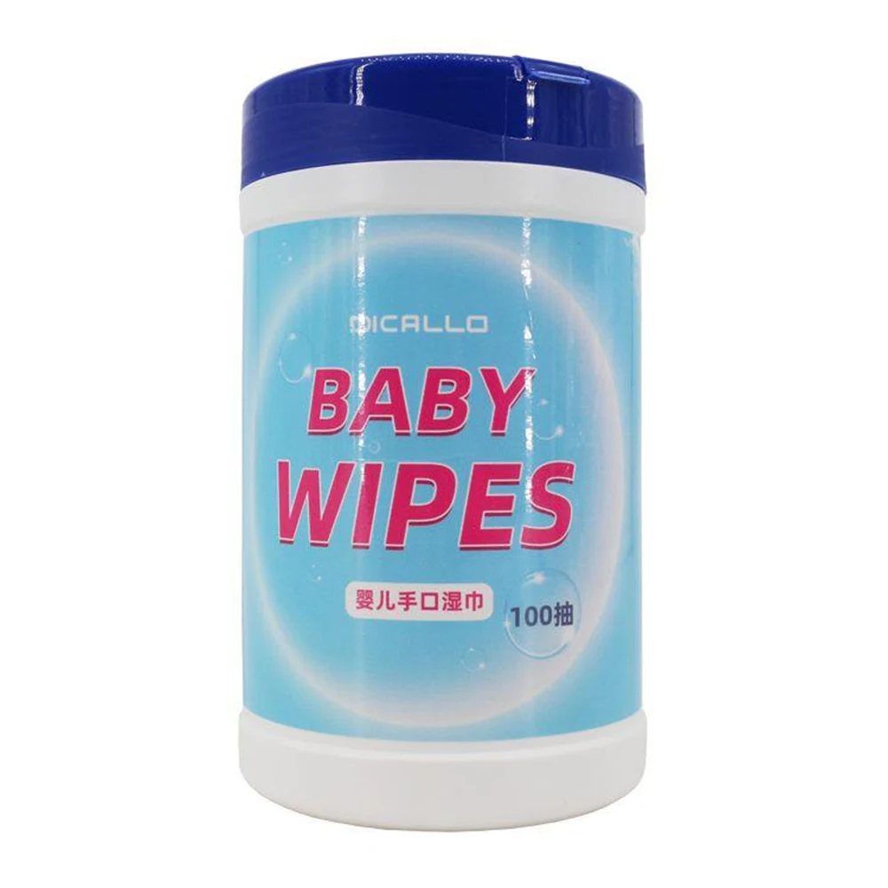 Natural rganic Baby wipes alcohol-free for child cleaning  in canister