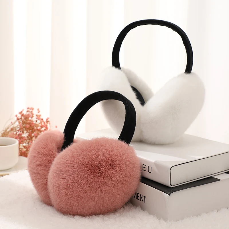 Women Girls Foldable Ear Protector Winter Warm Outdoor Earmuffs