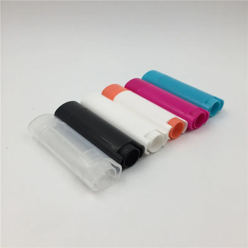 5g  0.15oz 5ml Matte Black Mini Deodorant Tube Oval Shape Lip Balm Packaging Tube Blush Stick Container For Salve Pomade