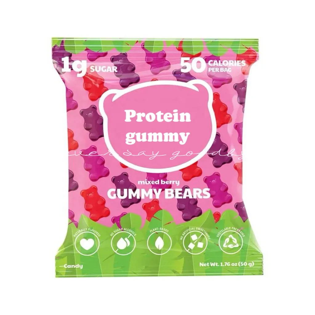 Private Label protein gummy Protein Collagen Slimming  Loss Gummy Bear Energize Pre-Workout Gummies