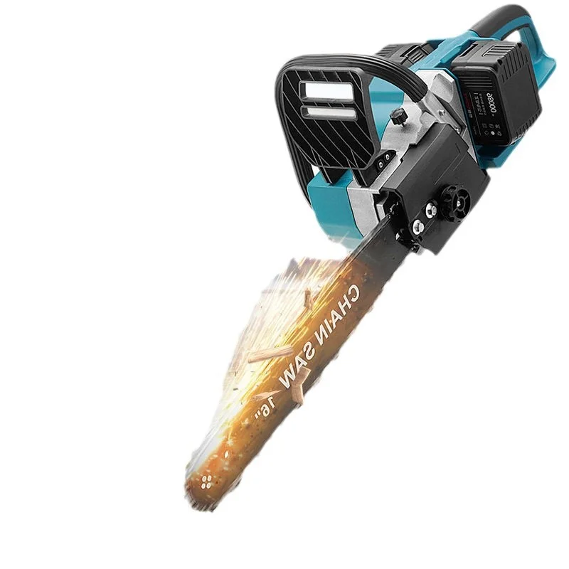 16-Inch Chainsaw with Brushless Motor and Two Batteries Tool Set for Big Trees