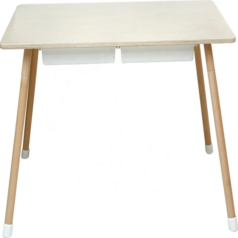  New Arrival Preschool Study Kids Seating Chair White Wooden Children Table With Storage