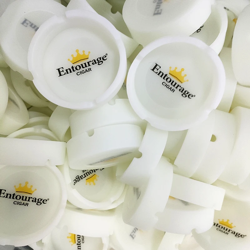 Creative Personality High Temperature Resistant Circular Silicone Ashtray Smoking Accessories Household Articles