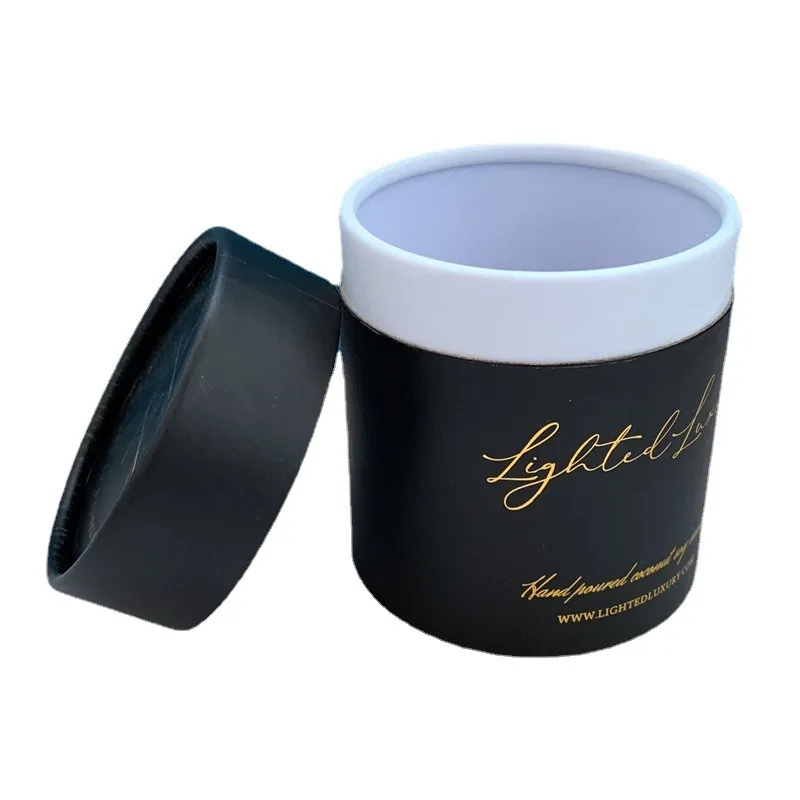 Custom Luxury Cardboard Packaging Box Paper Tube for Cylinder Candle Holders Gift