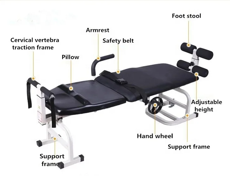 Automatic Multifunctional Curing Stretcher Bed Fordable Medical Equipment Back Neck Cervical Lumbar Traction Therapy Hospitals