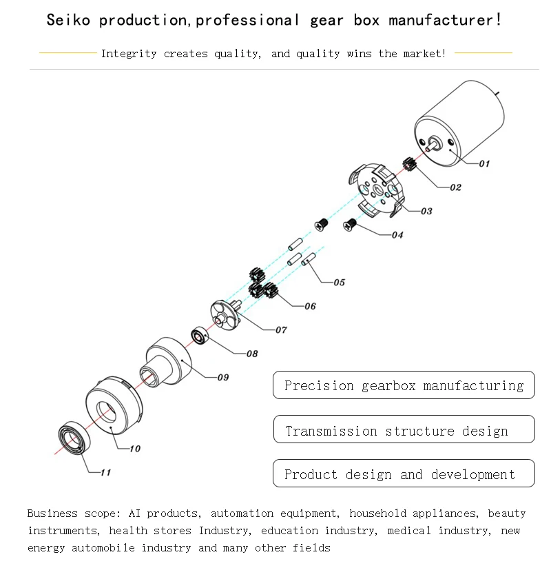 Huayida OEM deceleration micro planetary gearbox with brush DC motor 3V 6V 12V 24V DC motor toy