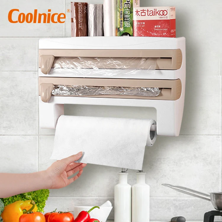 Магазин при фабрике многофункциональная кухонная фольга бумажная клейкая лента мешок для мусора пластиковый держатель обертывания регулируемая стойка