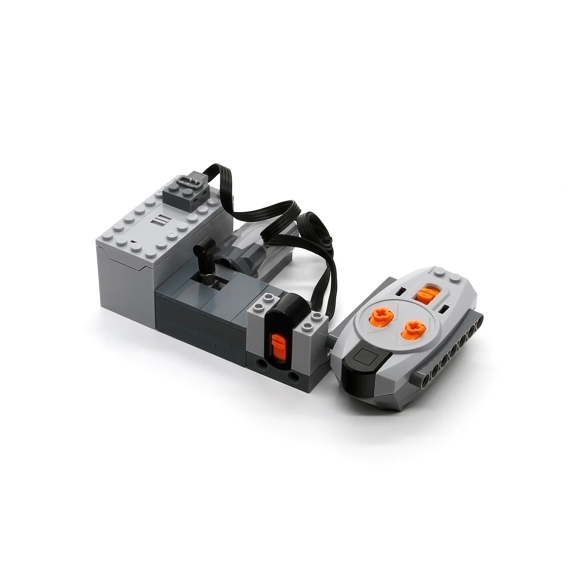 RC Motor Train Track Change Device Left Right Fork Rails Building Block DIY Train Brick Toys Made of Plastic for Urban Trains