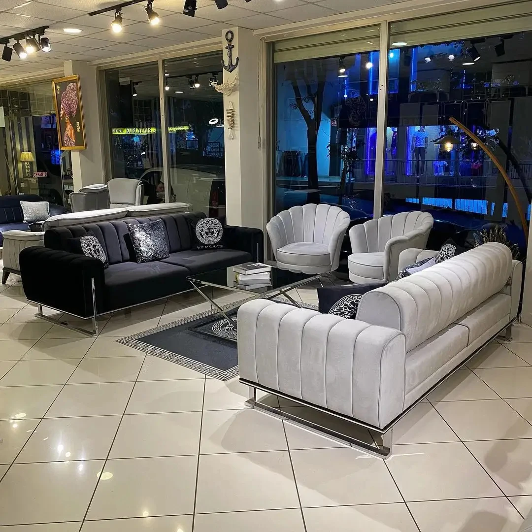 Living Room Sofa With Bed and Chest erasable fabric 32 DNS gray sponge 40 different color options MECHANISM-BED (3+3+1)