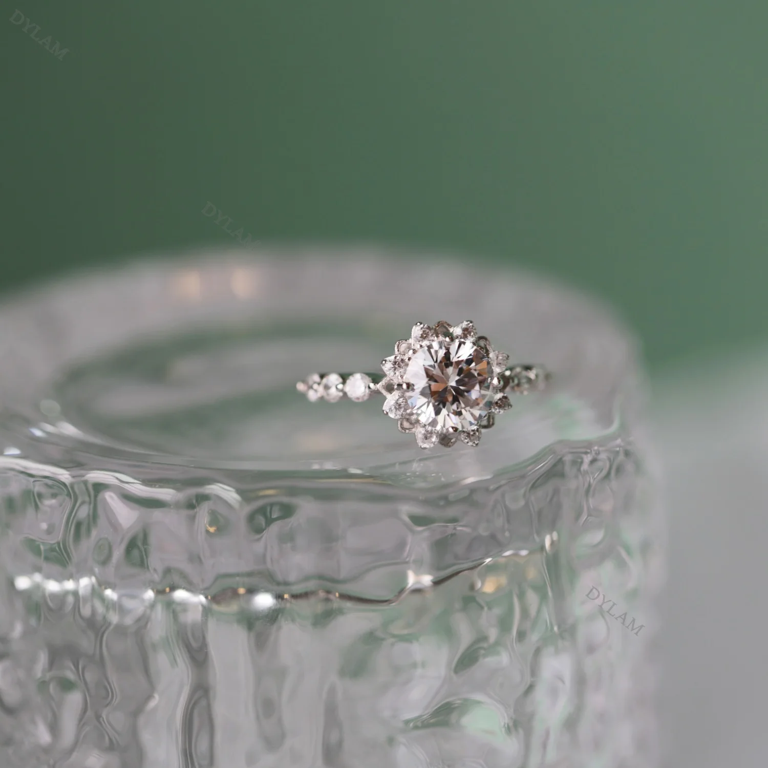 Dylam 925 Silver Engagement Ring Women Rings Luxury Sterling Wedding Set Solid Real Spinning Chunky Ring