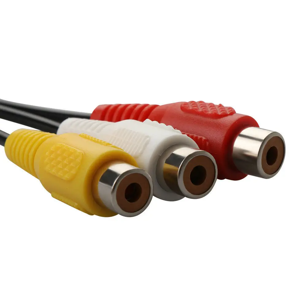 New Audio Adapter USB To 3 RCA Connector Portable Gold Plated Television Computer Wire Cable Cord Jack Plug Converter