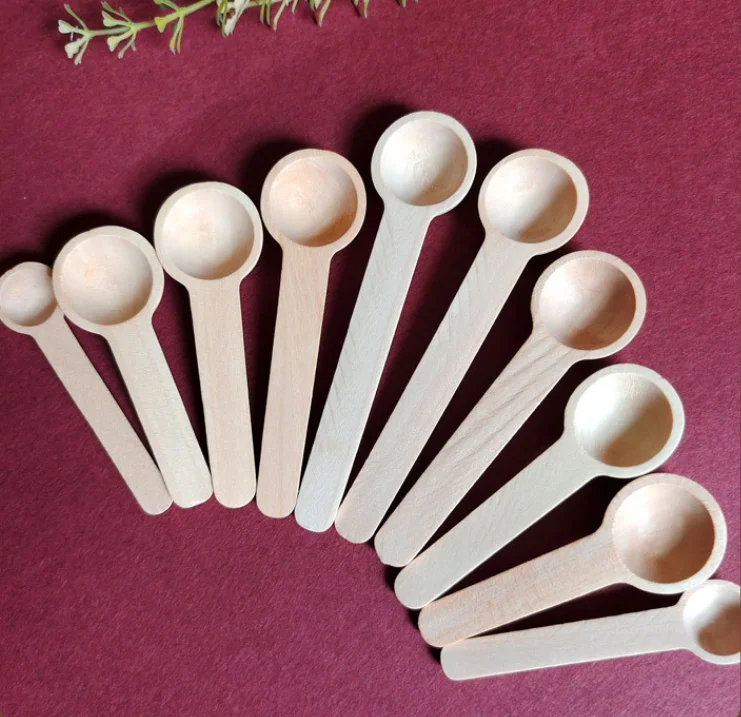 Wooden Coffee Spoon Coffee Scoop Measuring for Coffee Beans and Tea Home Kitchen Accessories
