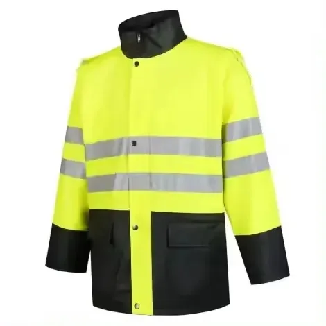 Customized Logo High Visibility Waterproof Workwear  Suits 2 Pieces Long Sleeve Work Jackets Pant Hi-visibility Security Set