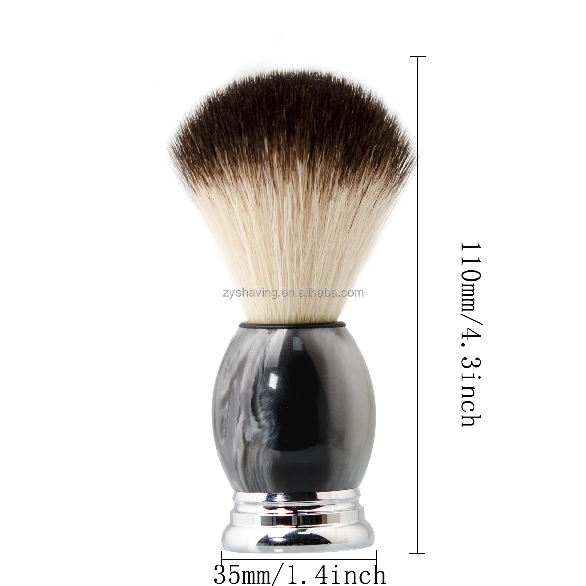 Metal Resin Handle Nylon Shaving Brush