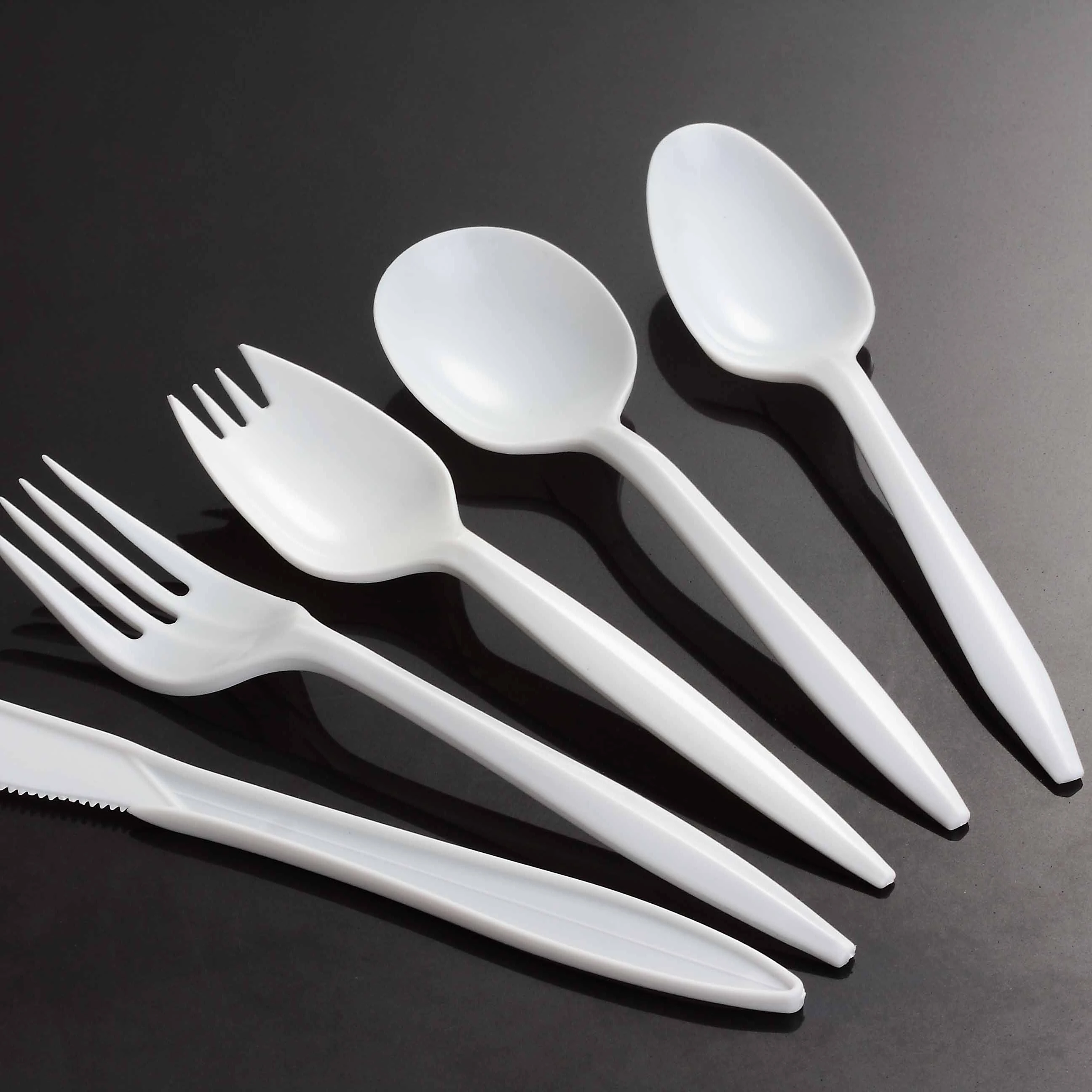 2,5 г среднего веса столовые приборы одноразовый пластиковый нож PP вилка и ложка