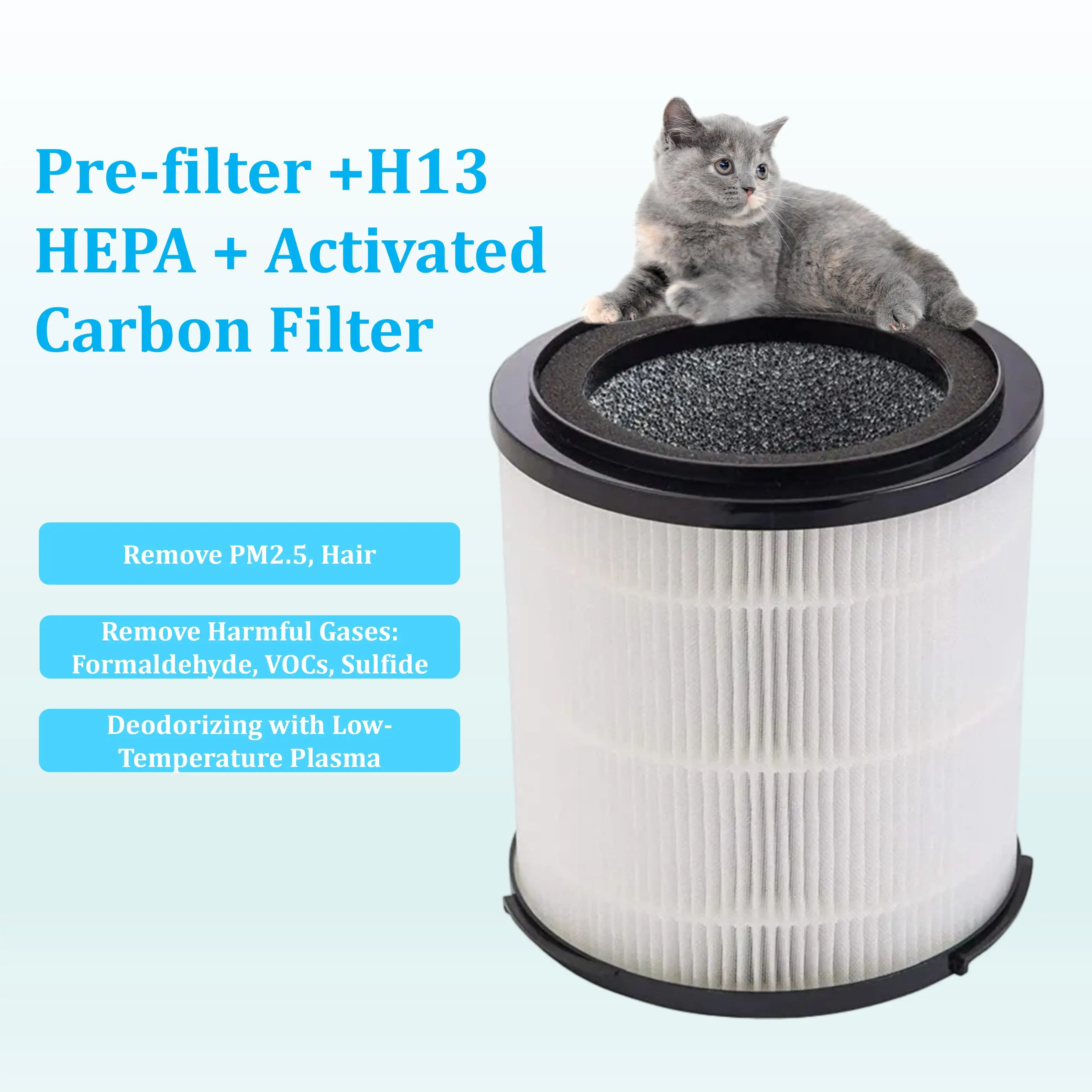 Home Air Purifiers with HEPA 13 filter, activated carbon; Remove PM2.5, odors; Kill H1N1, bacteria; OEM, ODM