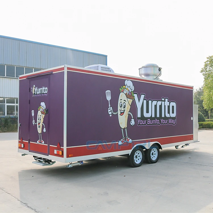CAMPTRL Factory Price Fully Equipped Food Trailers Pizza Ice Cream Mobile Food Truck For Sale Usa Lunch Fast Food Car