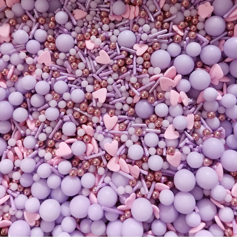 500g Edible Red Pearl Sugar Sprinkles Candy Mixing Size Sugar Decorations sugar cakes