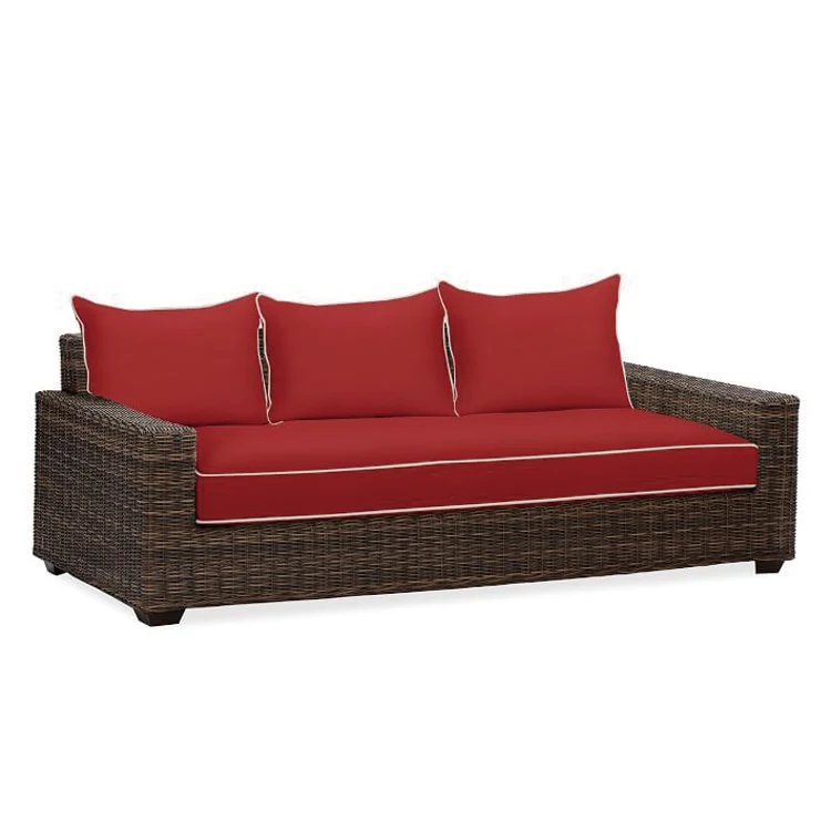 custom rectangle patio replacement furniture cushion deep seat chair cushion seat with corded