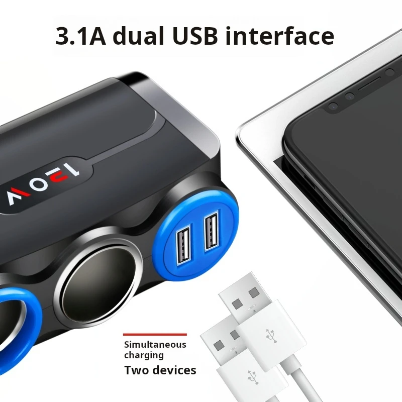 Оптовая Продажа Креативный многофункциональный автомобильный Usb-разъем для прикуривателя Автомобильный адаптер штекер