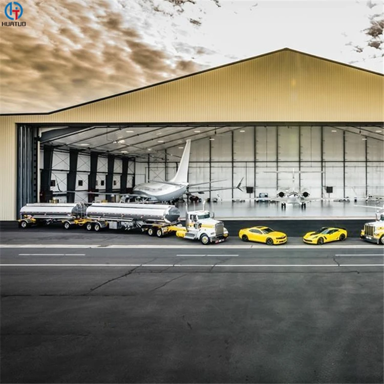 Apartment Prefab Steel Structure Insulated Storage Building Warehouse  Airport Hangar