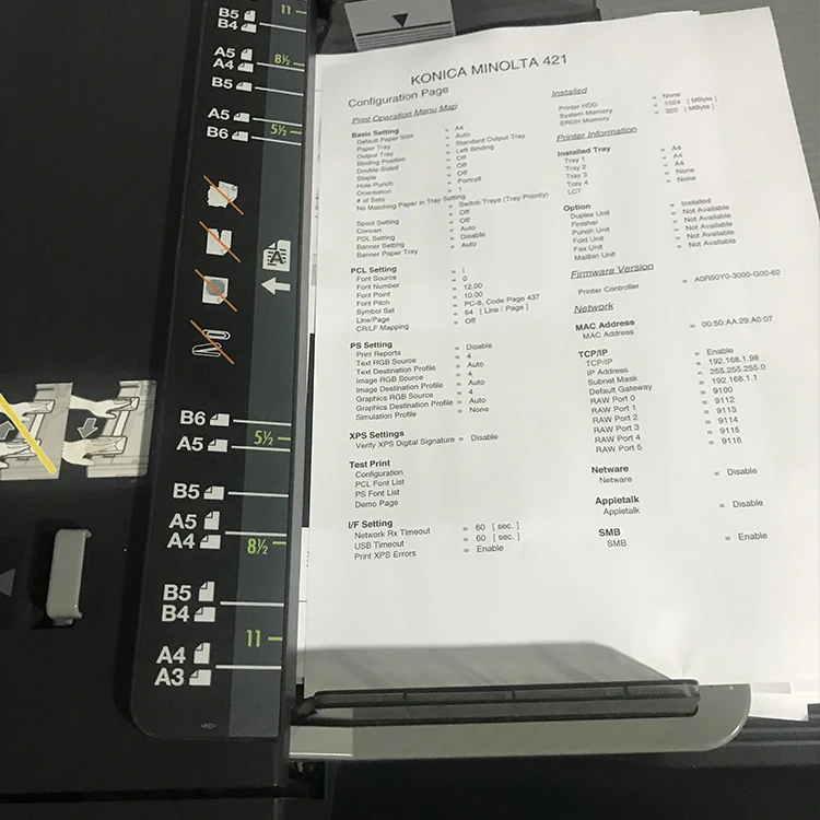 Пик Bizhub фотокопировальный аппарат A4 для Konica Minolta BIZHUB C250i C300i C360i