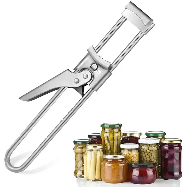 
Multifunction Stainless Steel Adjustable Manual Jar Opener Easy Grip Compact Bottle Can Opener 