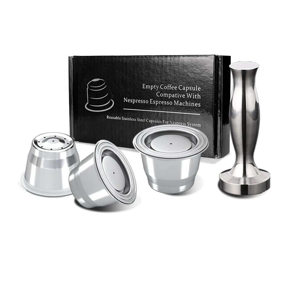 E Commerce Sweet Empty Stainless Steel Coffee Reusable Capsules Coffee Tools For NESPRESSO Accessories Home Office Cafe