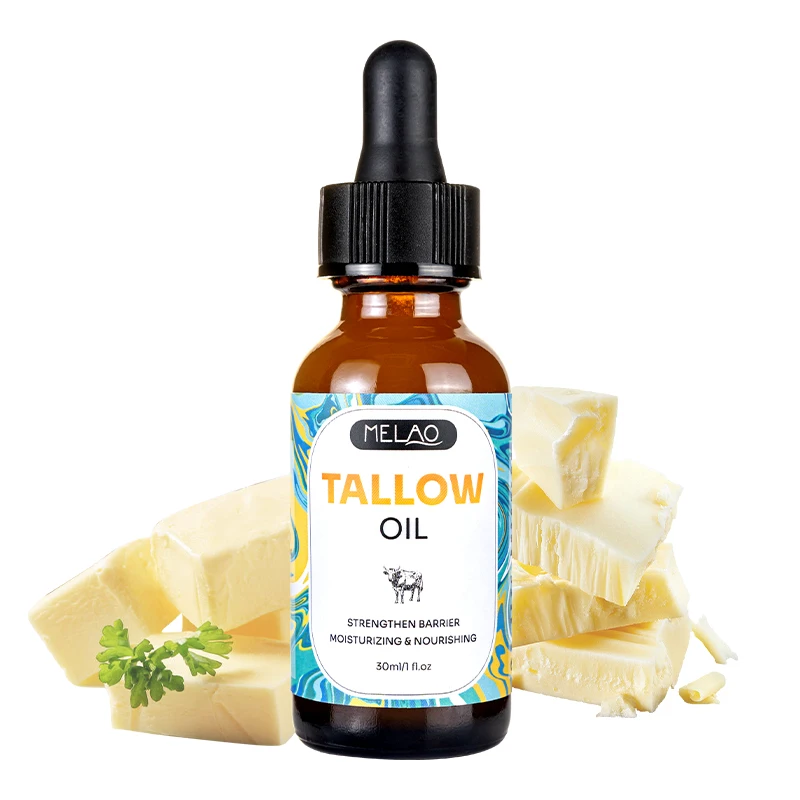 Private Label Tallow Face Oil  Fragrance-Free Nourishing Moisturizing Natural Glowing Rose Beef Tallow Skin Care Oil