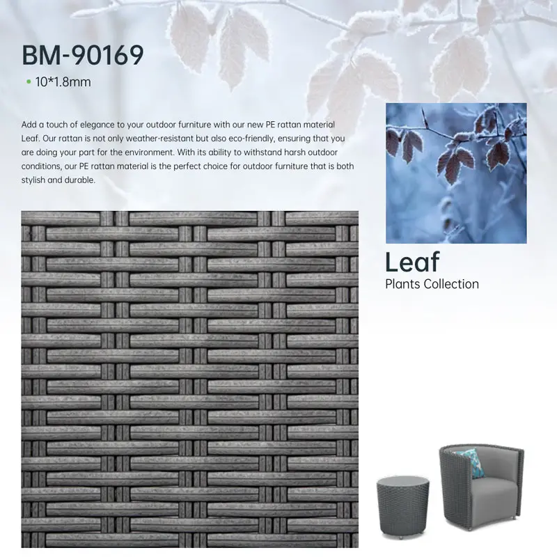 In stock GRS Flame retardant material wicker materi pe synthet rattan