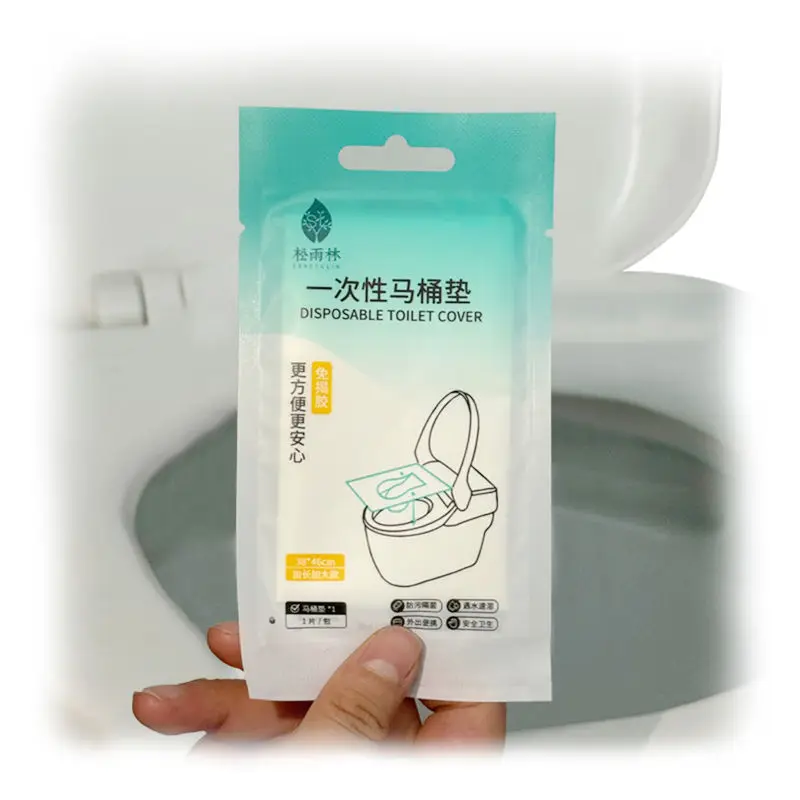 Biodegradable toilet seat covers toilet seat cover paper disposable toilet cover with sticker