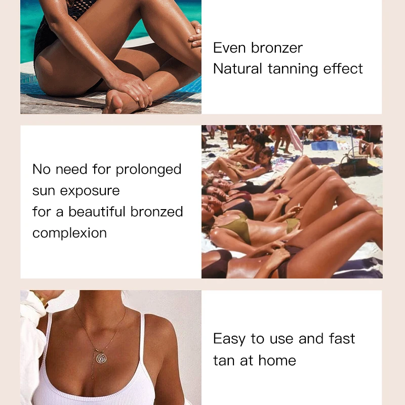 OEM/ODM Deep Dark Vegan Tanning Mousse Sun Tanning Foam Self Tanner