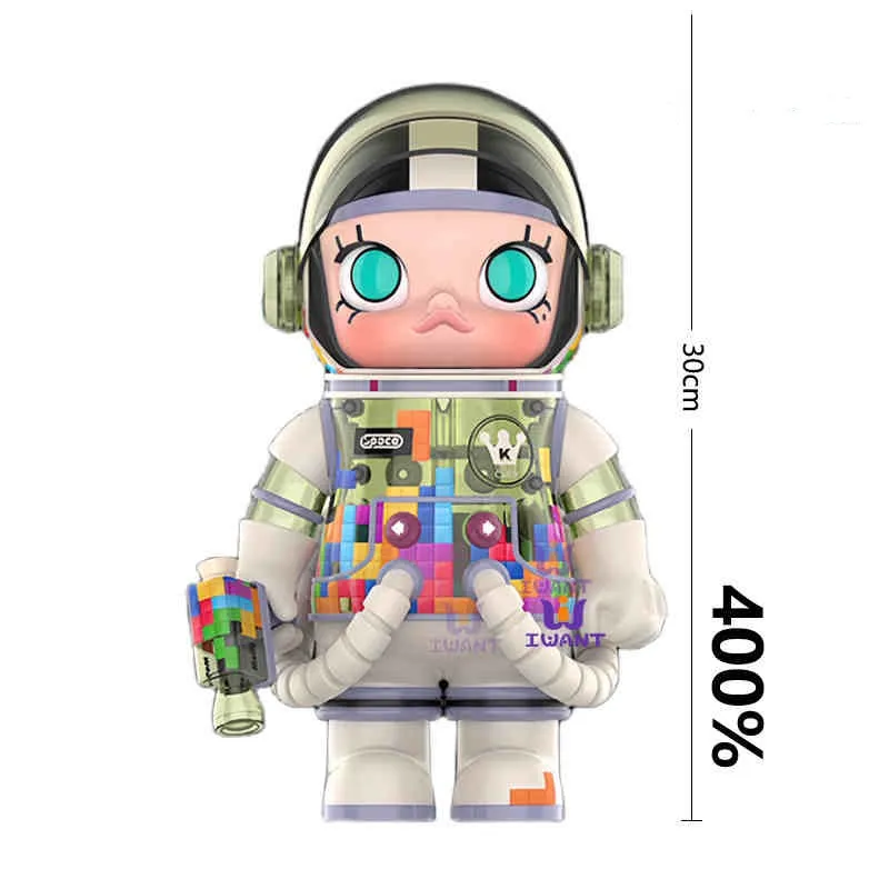 POPMART Bubble Mart MOLLY Tetris 400% портативная модная игрушка TETRIS MEGA коллекция