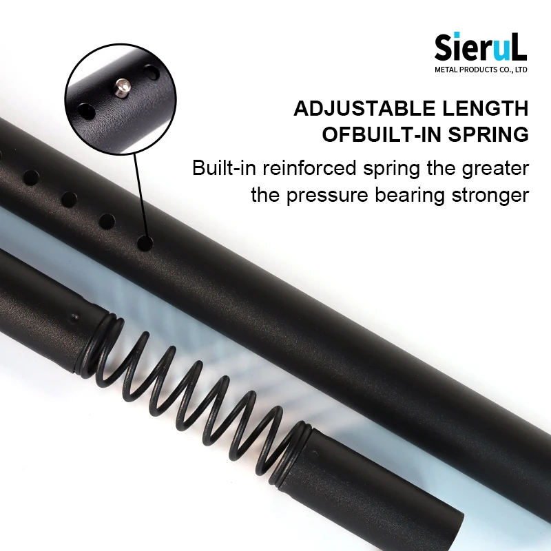 Amazon Hot Telescopic No Drill Anti-rust Resistance Stainless Steel Curtain Rods Multi-purpose Adjustable Shower Curtain Rods